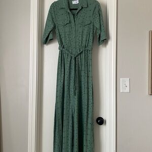 ASOS Design Elegant Green Button-Up Dress